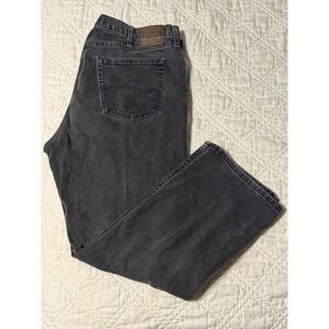 Lee Regular Fit Straight Leg Jeans Mens 42x30 Faded Black Denim 2008908